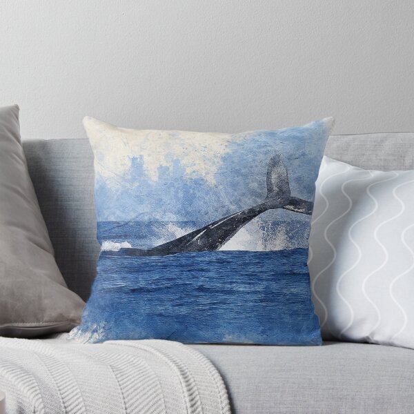 Item preview, Cola de ballena azul acuarela en el mar designed and sold by LifeProApperal.