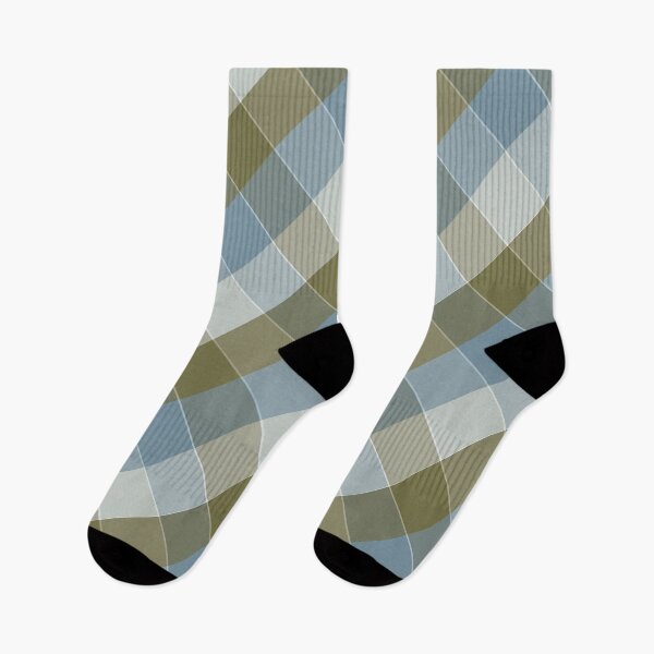 Item preview, Olive green and blue diagonal plaid designed and sold by BLMcreations.