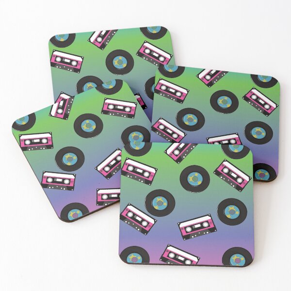 Item preview, Vintage Retro Cassette Record Pattern.  designed and sold by luvmhykdesigns.