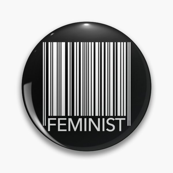 Item preview, Feminist Barcode (white on black) designed and sold by Thelittlelord.
