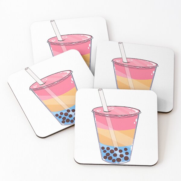 Item preview, Pan Pride Flag Boba (Sticker) designed and sold by Leaf Doodles.