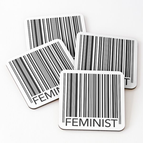 Item preview, Feminist Barcode (black on white) designed and sold by Thelittlelord.