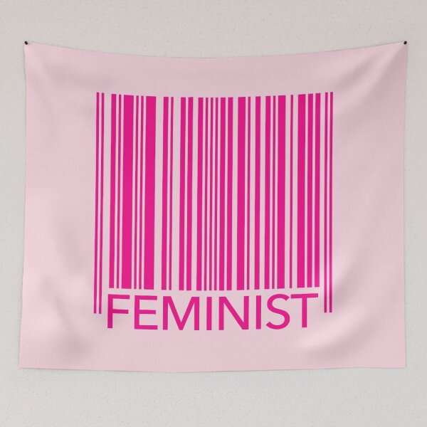 Item preview, Feminist Barcode (hot pink) designed and sold by Thelittlelord.