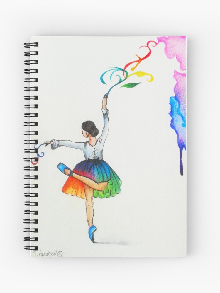 Cuaderno de espiral «Bailarina de ballet» de AmatieArt | Redbubble