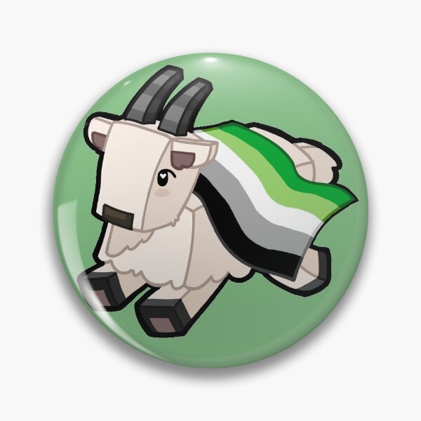 Item preview, Minecraft Goat Aromantic Pride designed and sold by Tibby Caps.