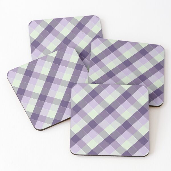 Item preview, Purple and mint green diagonal plaid designed and sold by BLMcreations.