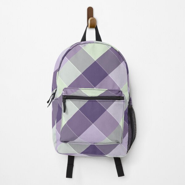Item preview, Purple and mint green diagonal plaid designed and sold by BLMcreations.