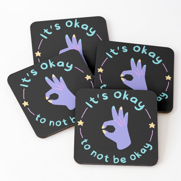 Item preview, It's okay not to be okay- black designed and sold by freya-deco.