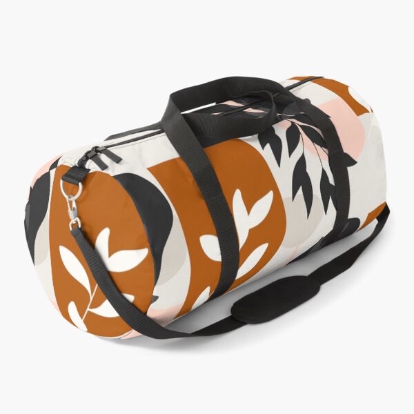 Item preview, Beige,black and orange abstract leaves art designed and sold by Mammanation.