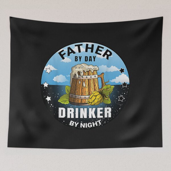 Item preview, Father By Day Drinker By Night Dad Drinking funny TShirt52 designed and sold by tawanama.