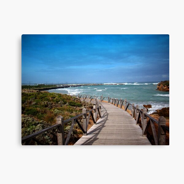 Boardwalk By The Ocean Canvas Print