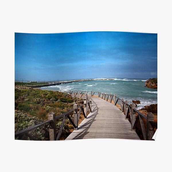 Boardwalk By The Ocean Poster