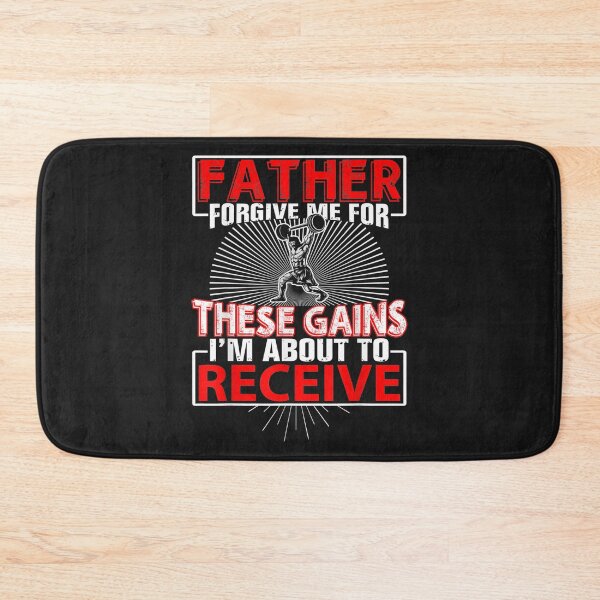 Item preview, Father Forgive Me For These Gains Weight Lifting TShirt53 designed and sold by tawanama.