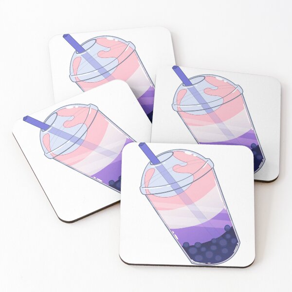 Item preview, Genderfluid Pride Flag Boba (Sticker) designed and sold by Leaf Doodles.