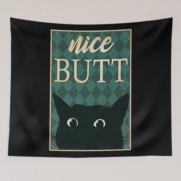 Item preview, Black Cat - Nice Butt Funny designed and sold by Doris Abney.