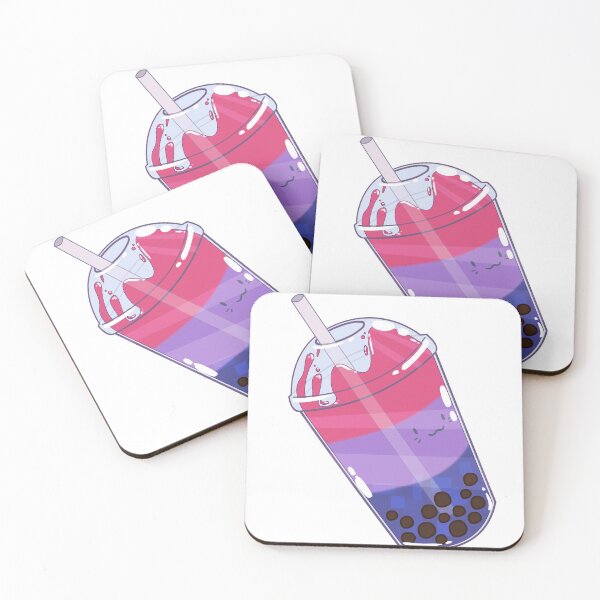 Item preview, Bi Pride Flag Boba (Sticker) designed and sold by Leaf Doodles.