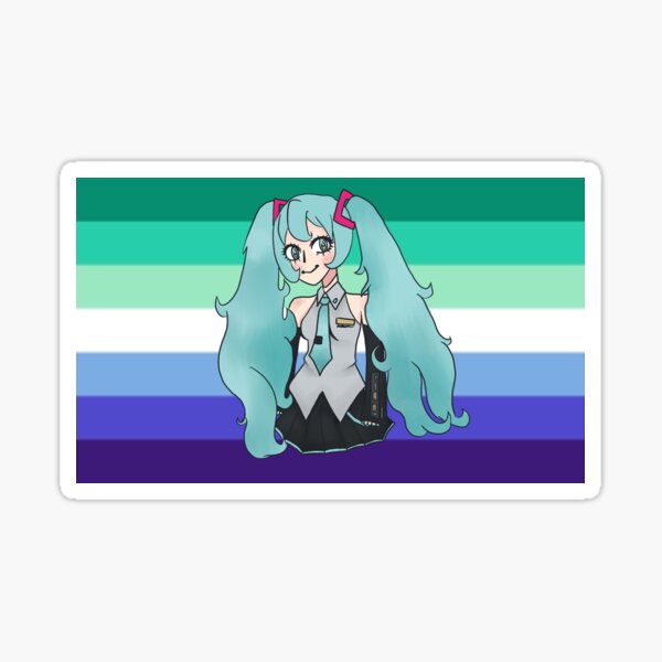 Mlm Gay Pride Month Hatsune Miku Sticker For Sale By Starbunniee Redbubble