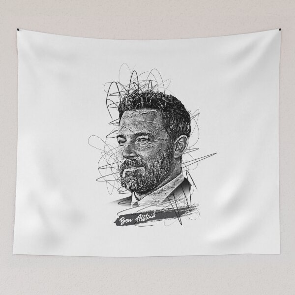 Artikelvorschau, Ben Affleck Abstrakte Skizzenkunst, Ben Affleck entworfen und verkauft von graphic-genie.