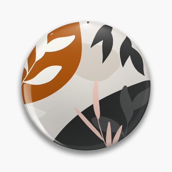 Item preview, Beige,black and orange abstract leaves art designed and sold by Mammanation.