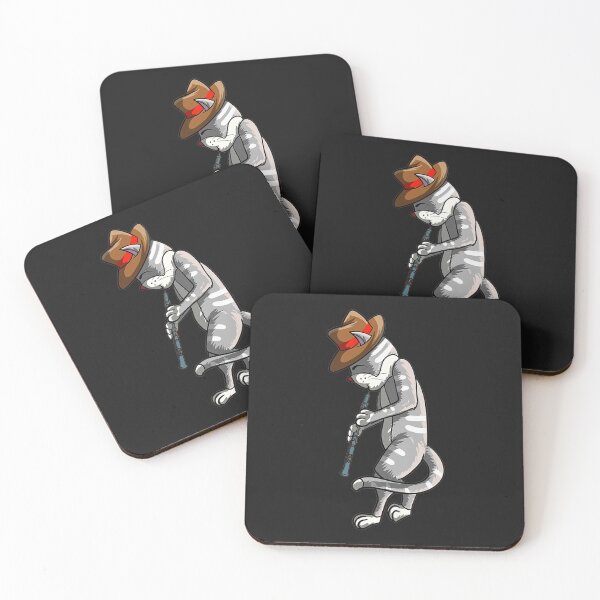 Item preview, Funny Cat Playing Oboe  Cool Animal Pipe Musician Love Gift Premium TShirt24 designed and sold by tawanama.
