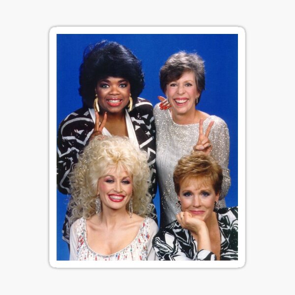 oprah, dolly, julie and carol Sticker