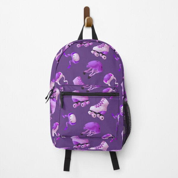 Grape Deep Purple Roller Skates Backpack