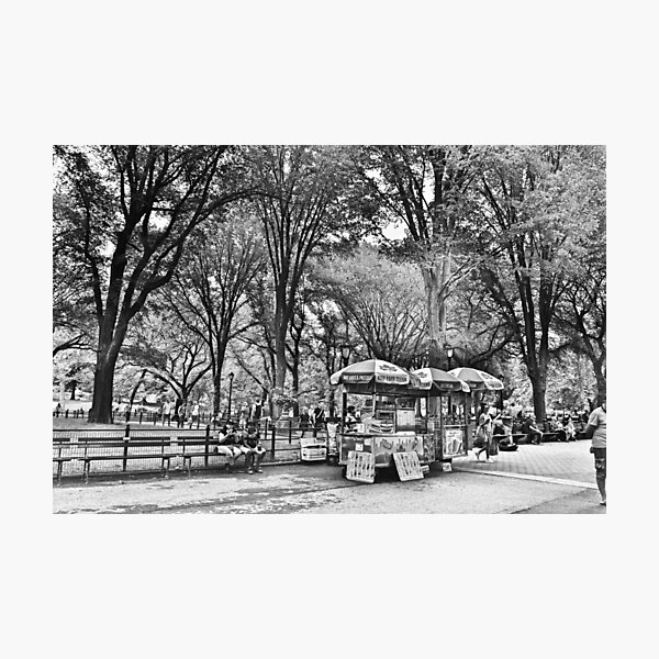 Central Park Hot dog stand - New York Photographic Print