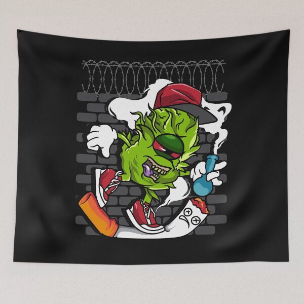 Item preview, Smoking Weed Cannabis Leaf Funny Gift designed and sold by woormle.