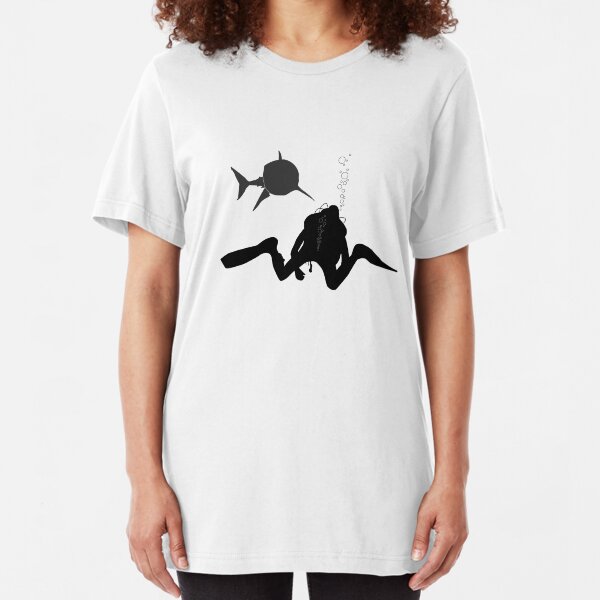 Farting Diver Slim Fit T-Shirt