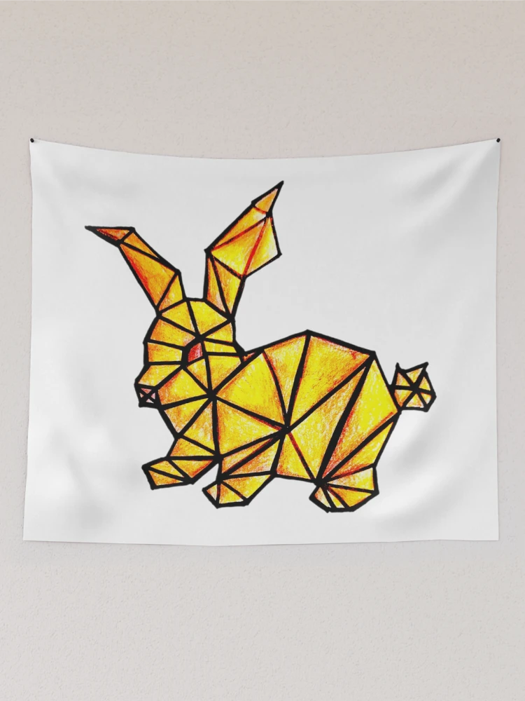 Thumbnail 2 of 3, Tapestry, Geometric Rabbit designed and sold by CanDo20.