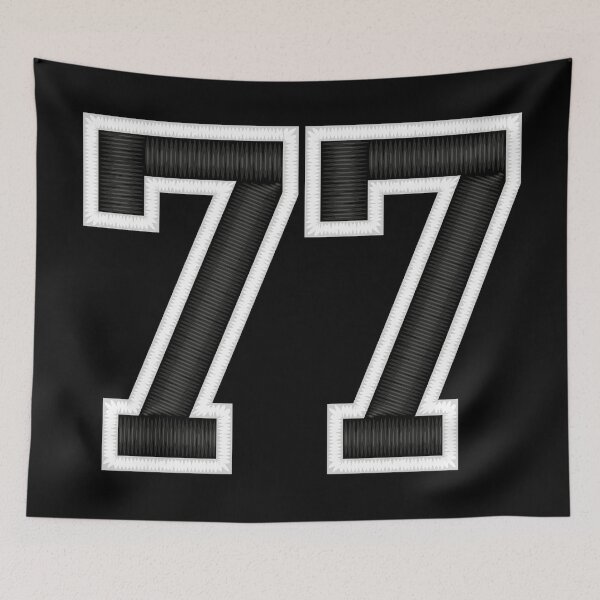 Item preview, 77 Black Jersey Sports Number seventy-seven Football 77 designed and sold by elhefe.