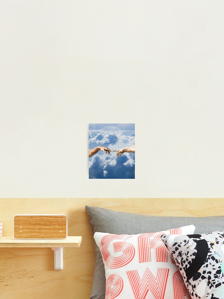 Michelangelo's The Creation of Adam Sunset Cloud Aesthetic Art Print for  Sale by ind3finite