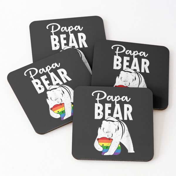 Item preview, Papa Bear Gay Pride Rainbow Flag LGBT Dad Camping Father Day TShirt62 designed and sold by tawanama.