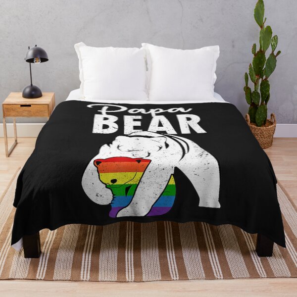 Item preview, Papa Bear Gay Pride Rainbow Flag LGBT Dad Camping Father Day TShirt62 designed and sold by tawanama.
