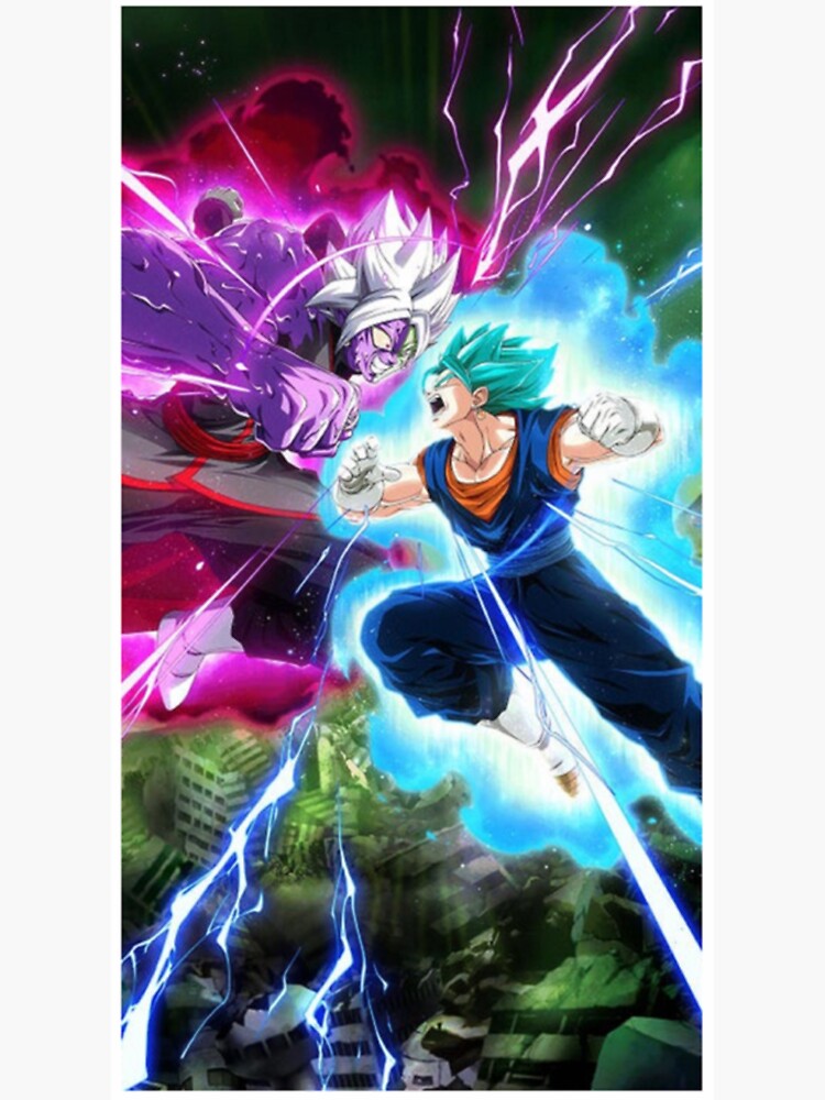 Vegito Blue vs Merged Zamasu Lightweight Hoodie| Dragon ball Tshirt |  Sticker