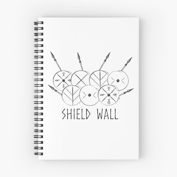 Item preview, Line art Shield Wall - Vikings - black designed and sold by MerchActually.