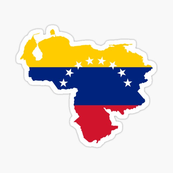 Mapa de la bandera de Venezuela Pegatina