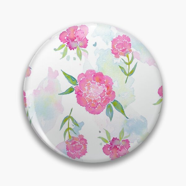 Item preview, Tickled Pink - Pink Watercolor Carnations - Watercolor Floral  designed and sold by Angelina Meyer.