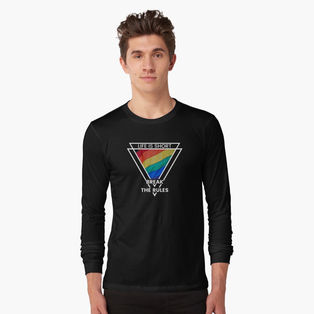 Black and white life is short pride month design- Life is short