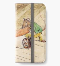 Mice rolling a cat by Beatrix Potter iPhone Wallet/Case/Skin