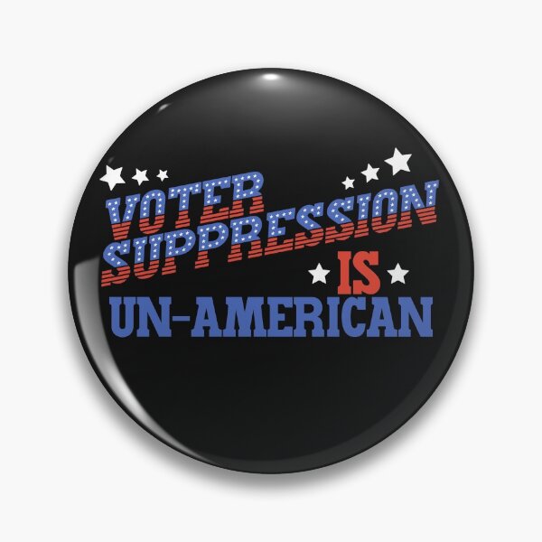 Item preview, Voter Suppression Is Un-American - Blue, Red and Stars designed and sold by Chubuter.