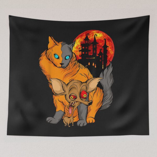 Item preview, Transylvanian Monster Cat and Dog with Blood Moon 004 TShirt25 designed and sold by tawanama.