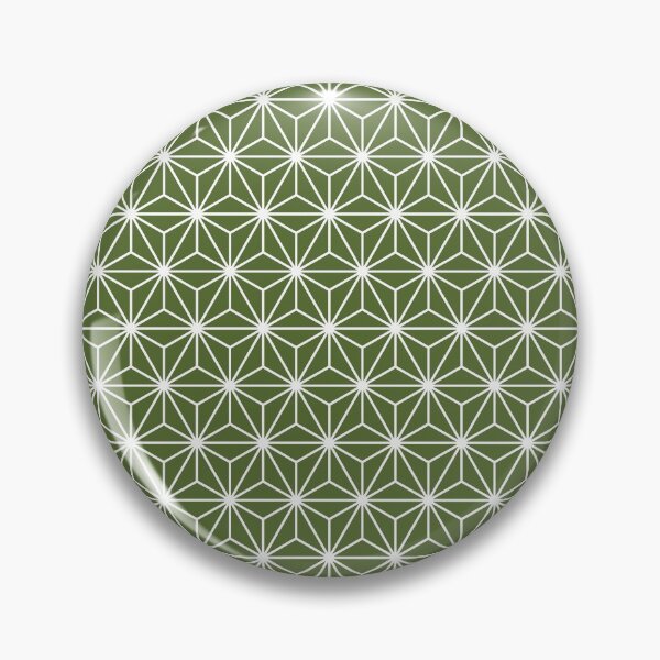 Item preview, Olive Green White Asanoha - Japanese Traditional Pattern designed and sold by KinitaDesign.