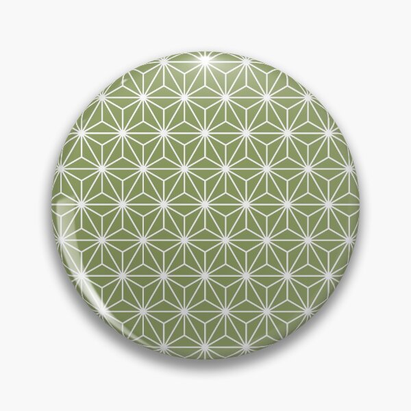 Item preview, Turtle Green White Asanoha - Japanese Traditional Pattern designed and sold by KinitaDesign.