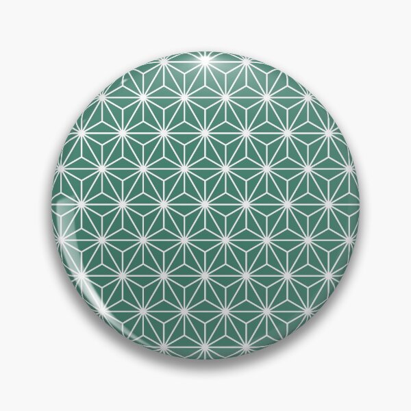 Item preview, Viridian Green White Asanoha - Japanese Traditional Pattern designed and sold by KinitaDesign.