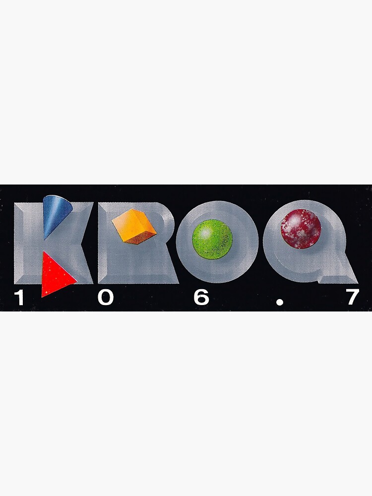 Sticker kroq 106 7 los angeles 80s alt rock radio station design