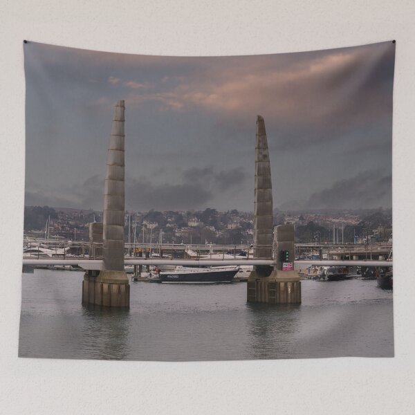 Item preview, Torquay Harbour Foot Bridge Blades Of Light designed and sold by rawshutterbug.