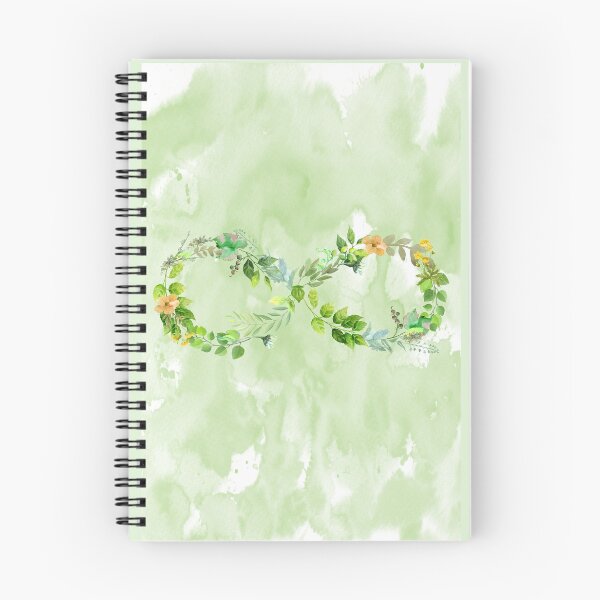 Item preview,  FLORAL INFINITY SYMBOL  ARTWORK with green watercolour background  - BY AUSTRALIAN ARTIST JANE HOLLOWAY designed and sold by Jane Holloway.