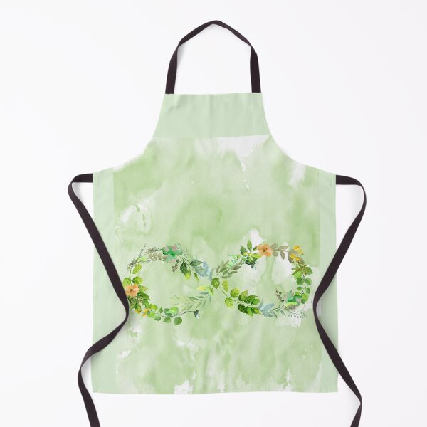 Item preview, FLORAL INFINITY SYMBOL ARTWORK with green watercolour background - BY AUSTRALIAN ARTIST JANE HOLLOWAY designed and sold by Jane Holloway.