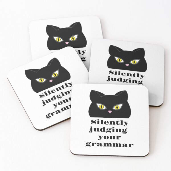 Item preview, Silently judging your grammar, funny grammar cat designed and sold by avit1.